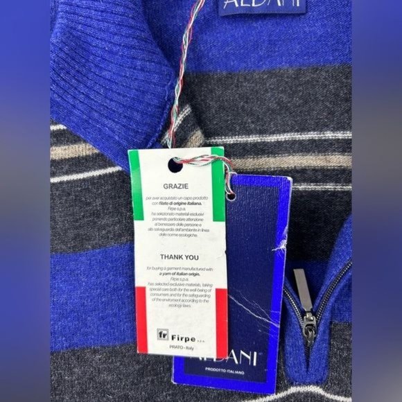 ALDANI Men’s Sweater Size S Made in‎ Italy 80% Lambswool 20% Nylon - Picture 10 of 12